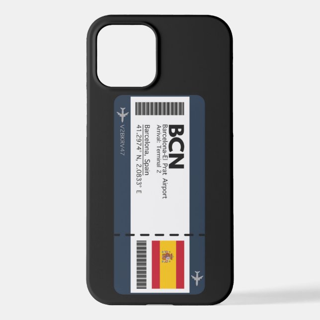 Coque iPhone Billet d'entrée BCN Barcelona - Espagne (Verso)