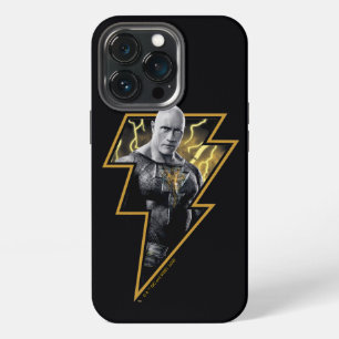 Etui iPhone 13 Pro Black Adam Gris et Or Graphique Foudre