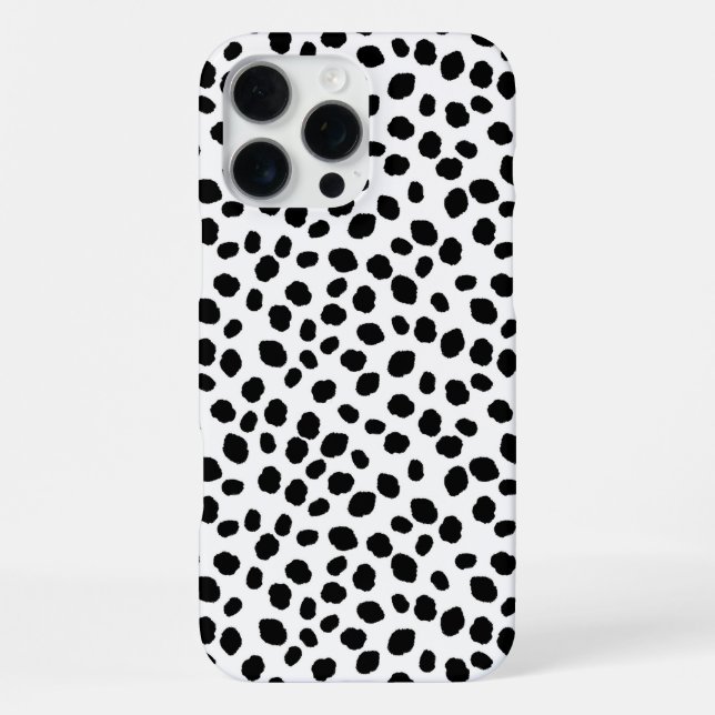 Coque iPhone Black and white spotty pattern IPhone case (Verso)