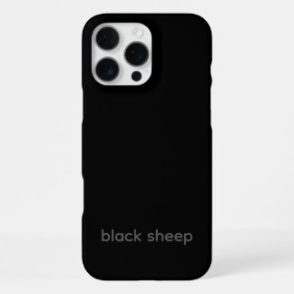 Coque iPhone 16 Pro Max Black Sheep - Étui de typographie