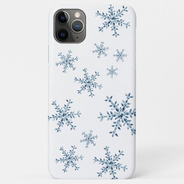 Coque iphone blanc Crystal Snowflakes (Dos)