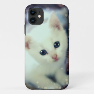 Coque iphone blanc mignon de chaton