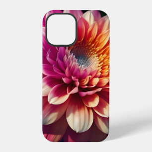 Coque iPhone 12 Pro Blanc Orange Jaune Rose Violet Bleu Dahlia Fleur