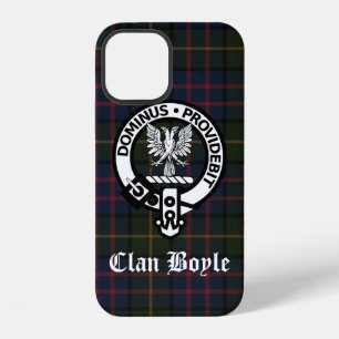 Coque iPhone 12 Blason et tartan du clan Boyle