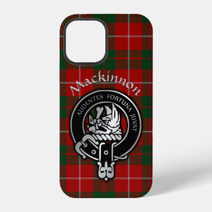 Coque iPhone 12 Blason et tartan du clan MacKinnon