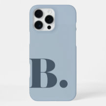 Bleu ardoise esthétique Lettre initiale B minimali