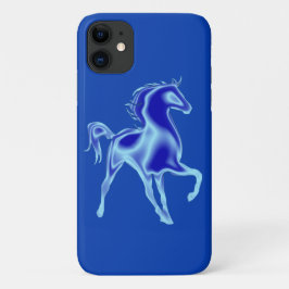Coque iphone bleu avec cheval