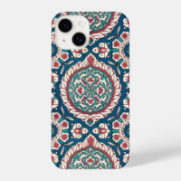 Bleu blanc rouge Turquoise Oriental Azulejo Motif