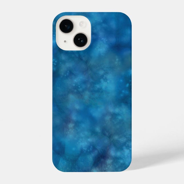 Coque iPhone Bleu Cosmic brillant Abstraction (Verso)