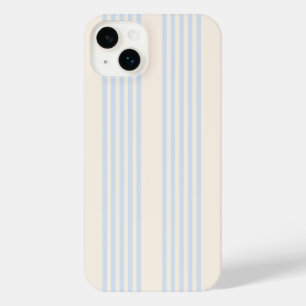 Bleu pâle et beige cinq rayures motif