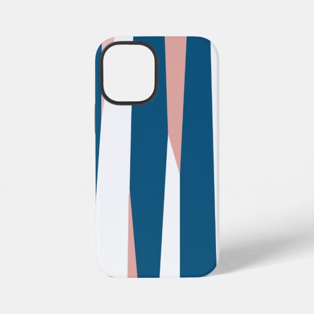 Coque iPhone bleu rose et blanc (Verso)