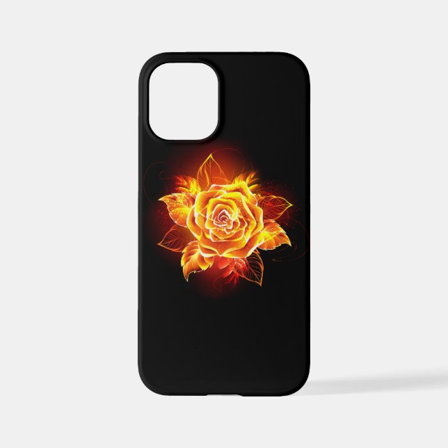 Coque iPhone Blooming Fire Rose (Verso)
