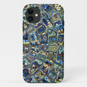 Coque iphone Blue Abstrait Pond II