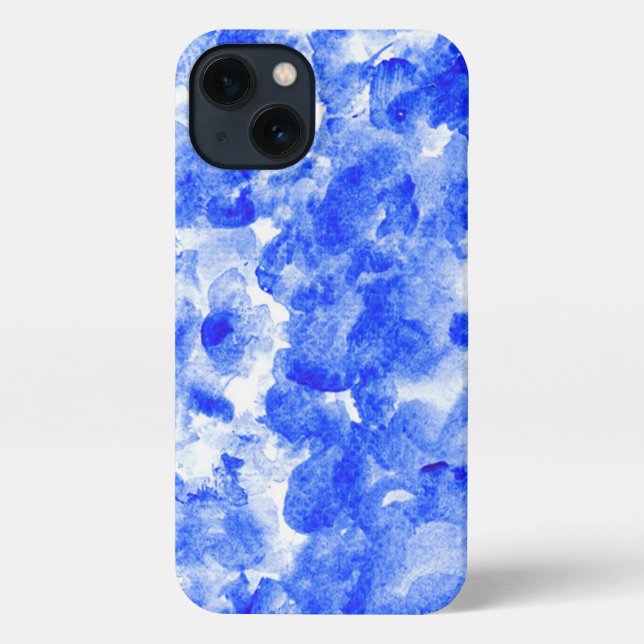 Coque iPhone  Blue and white i-Phone Case (Verso)