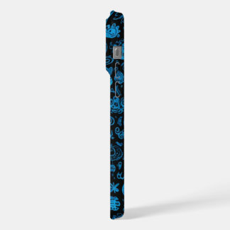 Blue Doodles iphone 15 pro max coque