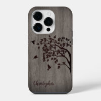 Bois élégant moderne - arbre et corneille - bois
