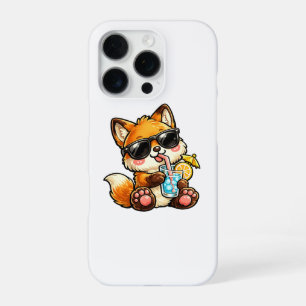 Coque iPhone 16 Pro Boisson Renard Cool