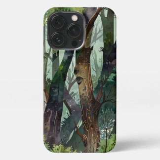 Etui iPhone 13 Pro Boîtes de téléphone Misty Green Forest