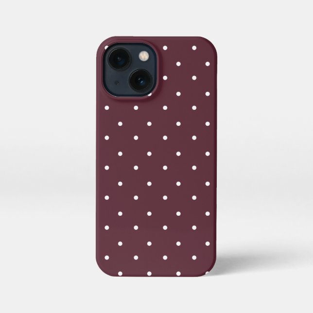 Coque iPhone Boîtes téléphoniques Pois rouges et blancs (Verso)
