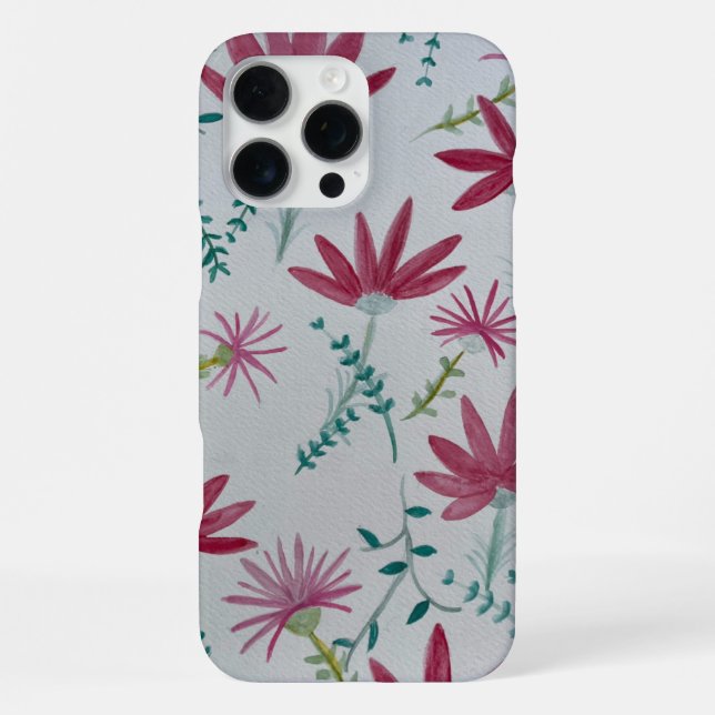 Coque iPhone Boîtier botanique de fleurs pour iPhone (Verso)