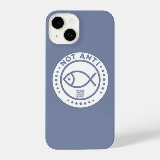 Coque iPhone Boîtier de téléphone bleu non anti-poisson (Verso)