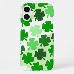 Coque iPhone 16 Plus Boîtier de téléphone cellulaire de Clover shamrock