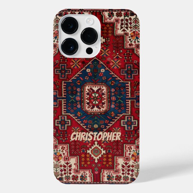 Coque iPhone Boîtier de téléphone de couverture de tapis persan (Verso)
