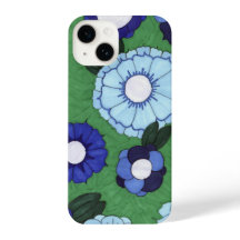 Boîtier de téléphone Floral bleu
