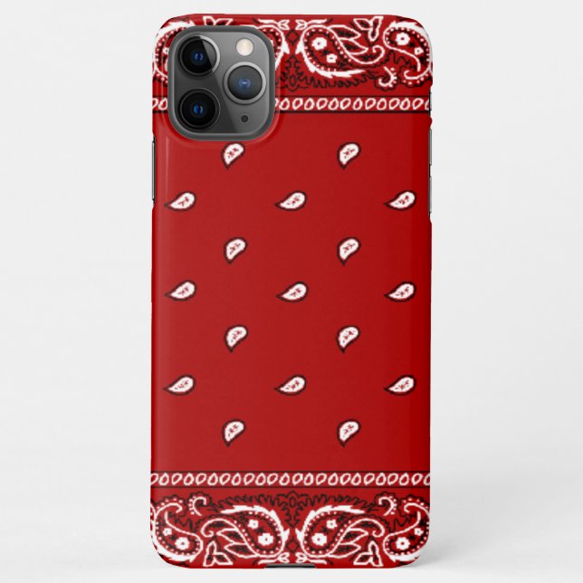 Coque iPhone Boîtier de téléphone rouge pour iPhone Bandana (Dos)