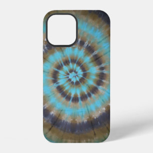 Coque iPhone 12 Boîtier de téléphone - Turquoise Tie Dye Swirl