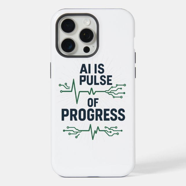 Coque iPhone Boîtier iPhone AI Pulse of Progress | Évolution Te (Verso)