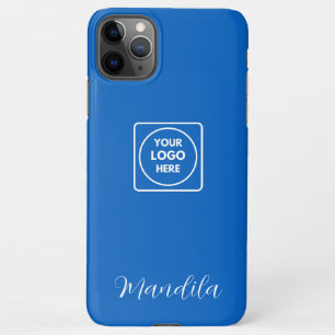 Coque iPhone 11Pro Max Boîtier iPhone avec logo personnalisé Deep Blue