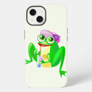 Etui iPhone 13 Boîtier iPhone drôle avec Grenouille Joyeuse