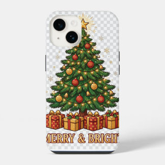 Coque Pour iPhone 14 Boîtier iPhone Noël Joyeux et Lumineux