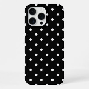 Coque iPhone 16 Pro Max Boîtier robuste pour iPhone 16 Pro Max à pois noir