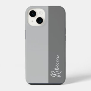 Coque Pour iPhone 14 Boîtier téléphonique bloc couleur gris