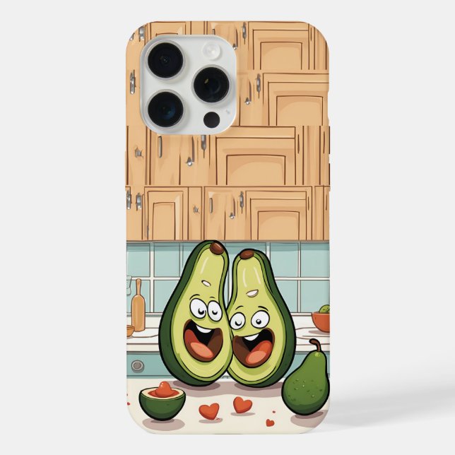 Coque iPhone Boîtier téléphonique couple Avocado | Funny Kawaii (Verso)