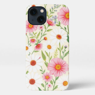 Etui iPhone 13 Boîtier téléphonique Daisy & Pink Floral