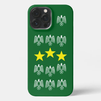 Etui iPhone 13 Pro Max Boîtier téléphonique des champions de soccer vert 