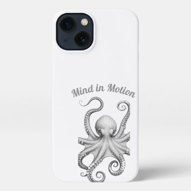 Coque iPhone Boîtier téléphonique intelligent Octopus Sketch (Verso)