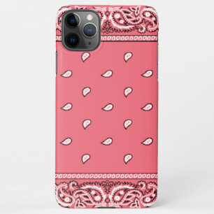 Coque iPhone 11Pro Max Boîtier téléphonique rose Bandana pour iPhone