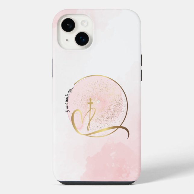 Coque iPhone Boîtier téléphonique rose et or (Verso)