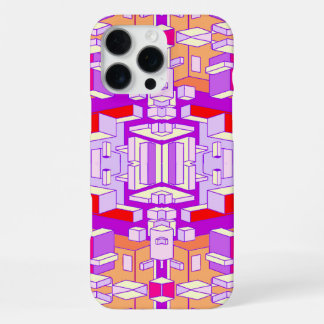Coque iPhone 16 Pro Max Boîtier téléphonique violet, rouge et orange