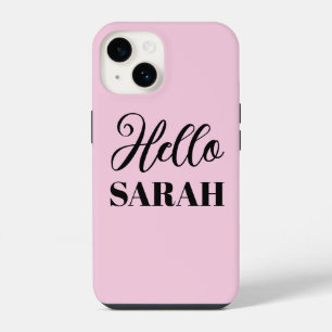 Coque Pour iPhone 14 Bonjour et votre nom