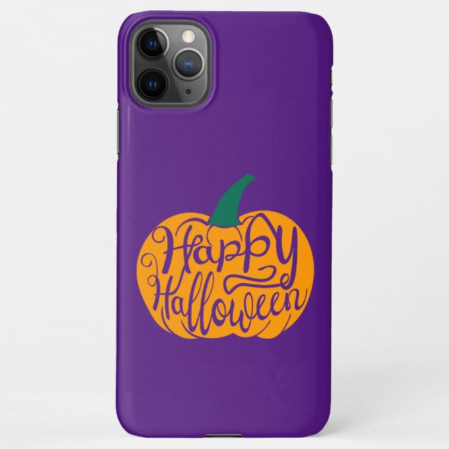 Coque iPhone Bonne lettre Halloween sur citrouille sculpté (Dos)