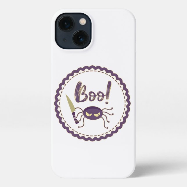 Coque iPhone Boo drôle Halloween personnage d'araignée main (Verso)