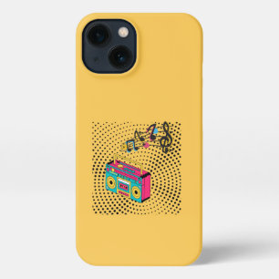 Etui iPhone 13 Boombox audio rétro.