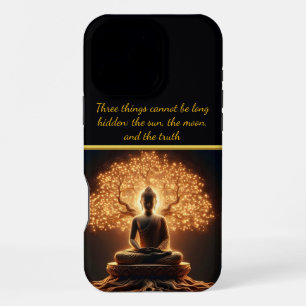 Coque iPhone 16 Pro Max Bouddha méditant sous un arbre