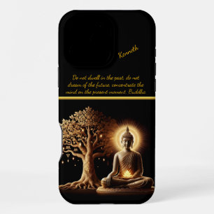 Coque iPhone 16 Pro Max Bouddha sous un arbre lumineux