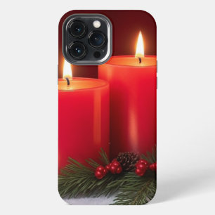 Etui iPhone 13 Pro Max Bougies romantiques de Noël